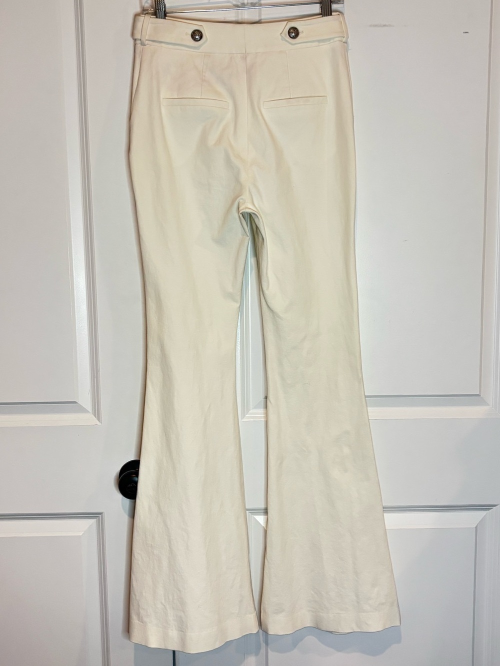 Veronica Beard Cream High-Waist Flare Pants - Picture 7 of 15